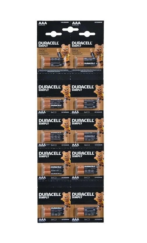 DURACELL AAA İNCE PİL – GÜÇLÜ PERFORMANS VE GÜVENİLİR KULLANIM